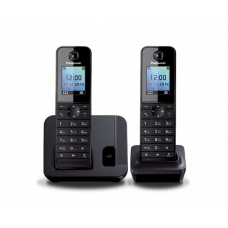 Радиотелефон DECT Panasonic KX-TGH212RU, 2 трубки, черный