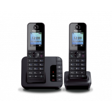 Радиотелефон DECT Panasonic KX-TGH222RU, 2 трубки, черный